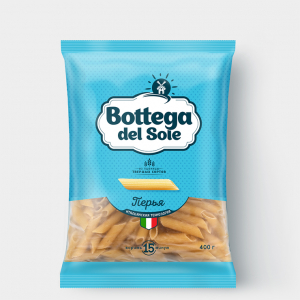 «Bottega del Sole», макаронные изделия «Перья», 400 г