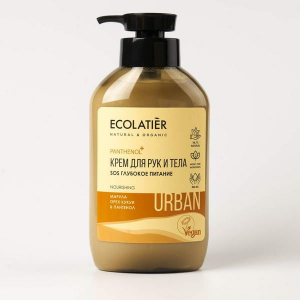 Ecolatier URBAN Крем д/рук и тела SOS глубок.питание Марула,орех кукуи&Пантенол 400млс дозат.