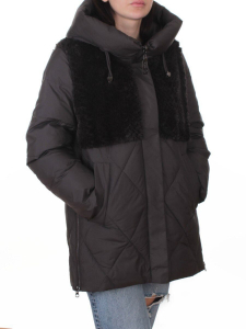 M-8800 DK. GRAY Куртка зимняя стеганная женская (150 гр. холлофайбер)