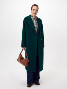 Пальто из шерсти с мембраной, утеплённой спинкой и съёмным капюшоном