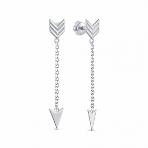 Серьги родированные серебро 925*