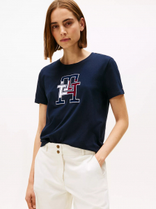 Embroidered Tricolor Logo T-Shirt