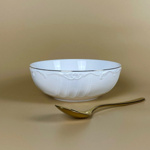 109-239 Салатник 18х6,5см  КРОКУС ЗОЛОТО в под.уп.(х12)Фарфор