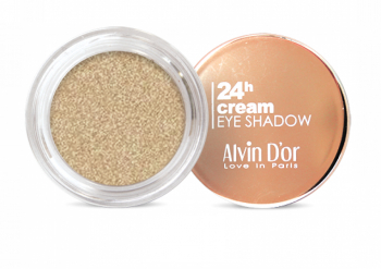 Тени для век 24h Cream EyeShadow Alvin D`or золотой 01 Благородное золото ровный и насыщенный цвет