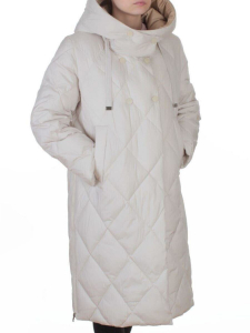 8388 MILK Пальто стеганное зимнее женское оверсайз (200 гр. холлофайбер)