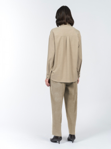 Блуза рубашечного кроя с шерстью