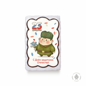 Солдат с букетом 