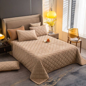 Велюровое стеганое покрывало Премиум 