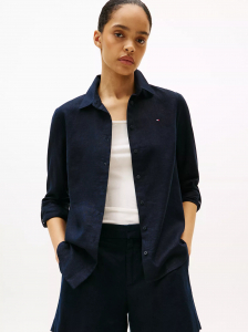 Linen-Blend Shirt