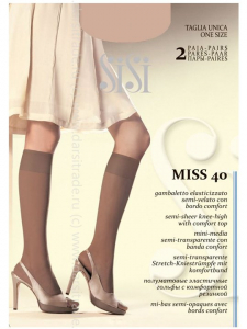 Гольфы женские Miss 40 New Sisi [2 пары] Дроп