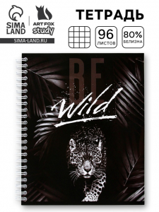 Тетрадь в клетку, 96 л., А5, на спирали, блок №2, Be wild
