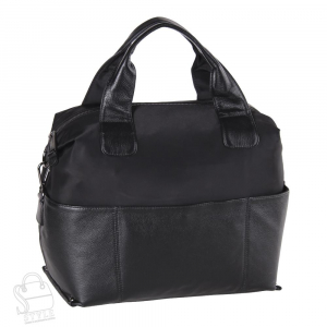 Сумка дорожная кожаная 916136-60M black Polina&Eiterou