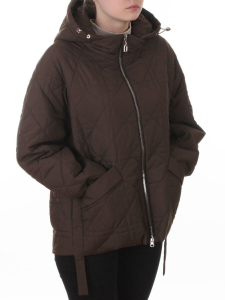 8061 BROWN Куртка стеганная демисезонная женская (100 гр. холлофайбер)