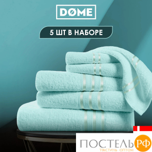 ГАРМОНИКА ментол К-т Полотенец 30х50-2/50х80-2/70х130, 5 пр., 100% хл, 440 гр/м2