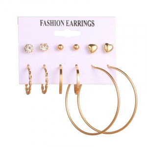 Набор сережек 6 пар (L1-10-38)