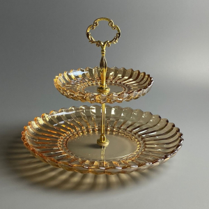 200-172 Двухъярусная этажерка в под.уп.(х8)Стекло