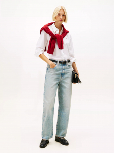 Mid-Rise Relaxed Barrel Leg Jean