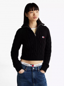 Tommy Jeans Cable Quarter-Zip Sweater