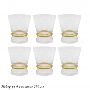 121-030 Набор из 6 стаканов 270мл OLIMP в под.уп.(х4)Стекло