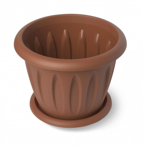 Горшок Фелиция 10.5см 0.4л.коричнев