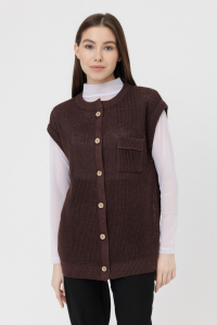 Жилет из льна 7-39 махагон