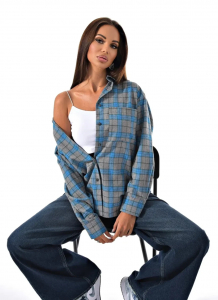 Женская рубашка в клетку оверсайз CRACPOT