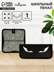 Пенал 1 секция, 90 х 195 х 25 мм, Calligrata Don't touch, ламинированный картон