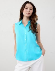 Silky Collared Top