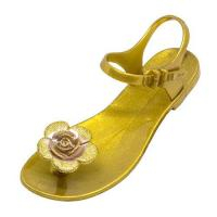 САНДАЛИИ JELLY FLOWER (ЗОЛОТО+ глиттер) / ZHOELALA JELLY FLOWER GOLD GLITTER