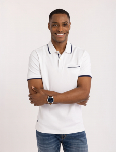 SOLID INTERLOCK POLO SHIRT WITH HIDDEN POCKET