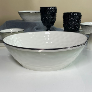 122-140 Салатник 25,5х24х8см TORONTO GREY в под.уп.(х12)Фарфор