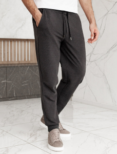 Брюки из тонкого футера с карманом на молнии