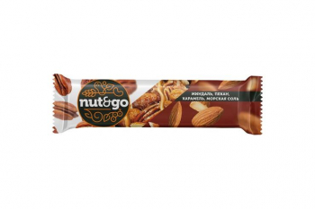 «Nut&Go», батончик с миндалём, пеканом, карамелью, морской солью, 36 г (упаковка 18 шт)