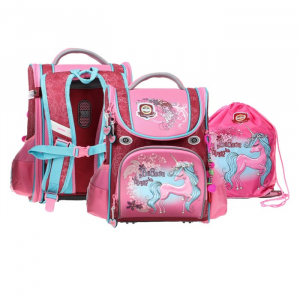 Ранец школьный Стандарт, раскладной, 36?29?17 см, Across 191, наполнение: мешок, розовый ACR22-191-10