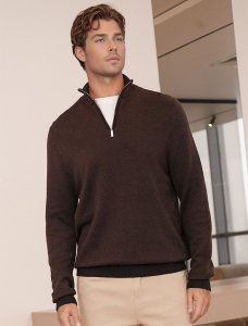 Джемпер жаккардовой вязки из пряжи двух оттенков