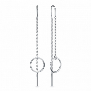 Серьги родированные серебро 925*