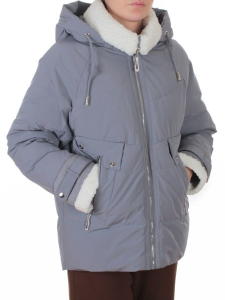 23211 GRAY/LT. BLUE Куртка зимняя женская (150 гр. холлофайбер)