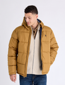 SOLID QUILTED CHANNEL PUFFER JACKET