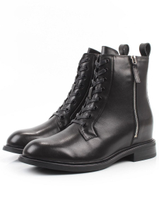 04-M3-1492 BLACK Ботинки зимние женские (натуральная кожа, натуральный мех)