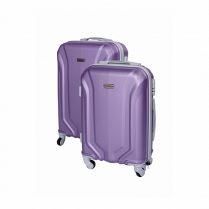 Набор чемоданов QUARTS сиреневый MS ABS-пластик с одинарными колесами 2шт