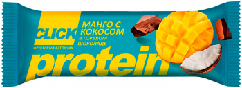 Фруктовый батончик Click Манго с кокосом, 40г (упаковка 15шт.)