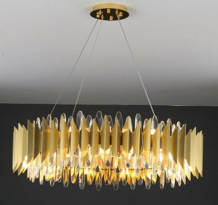 299-240 Люстра диам 80 см, выс. 24 см(х1)Кристаллы, нержавеющая сталь