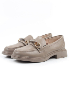 03-DEB106-4 KHAKI Лоферы женские (натуральная кожа)