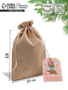 Мешок подарочный «Волшебного Нового года», 20?30 см