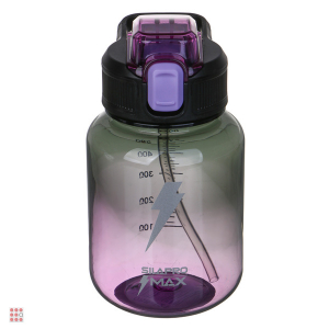SILAPRO Max Бутылка для воды, 16х9см, 630мл, фиолетовый, PC, PP, ABS, силикон