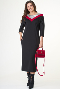 Платье Taita plus 2236 чёрно-красный