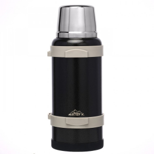 Термос Мастер К Volume, 3.2 л, с ситечком, с двумя кружками, сохраняет тепло 72 ч, нержавеющая сталь, чёрный