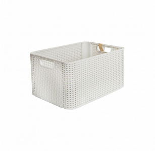 Корзина RATTAN STYLE BOX Lкремовая