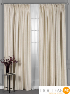 CASSIA ВЕНУА экрю Штора на шт.ленте 200x270, 2пр, плстр, Cassia, КТ