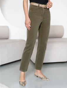 Брюки из эластичного микро-вельвета